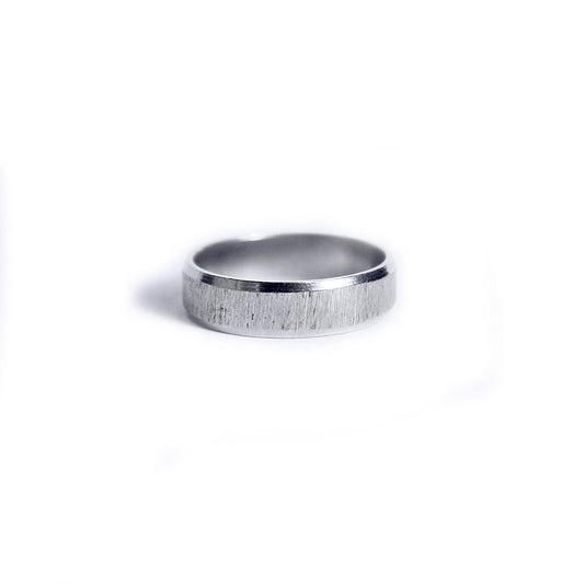 Silver matt ring